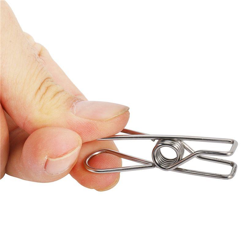 A84X-96 Pcs Stainless Steel Wire Clip, Multi-Function Clip, Utility Clip Pins Hanging Clip Office Fastener