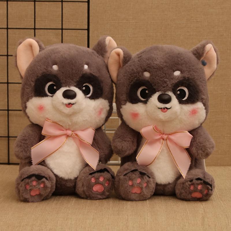 

Cute Raccoon Bow Tie Plush Toy - Girl s Cloth Doll & Birthday Gift 8-inch