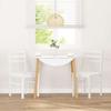 VidaXL Chaises à manger 2 pcs blanc bois massif caoutchouc, chaise à dîner, chaise, chaise de salon, chaises à dîner, chaise 4102423