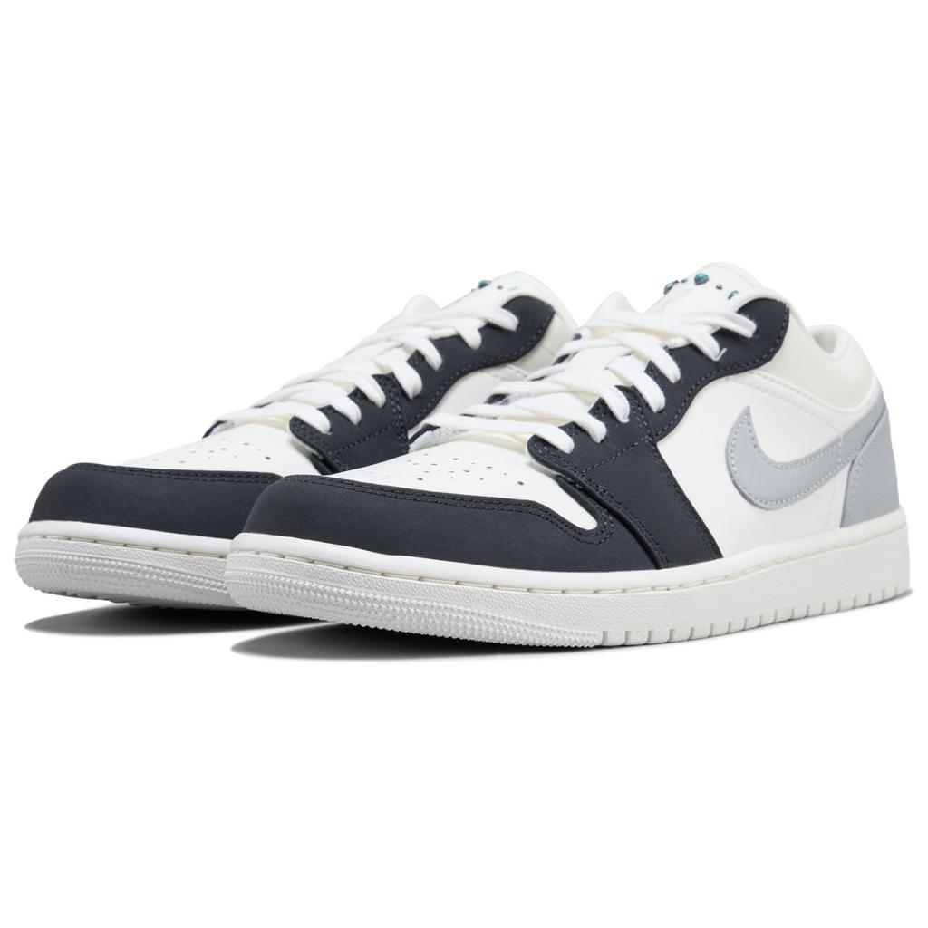 Air Jordan 1 Low Turquoise Stone Men Sneakers Cream Sail Light-Smoke-Grey IO2242-101