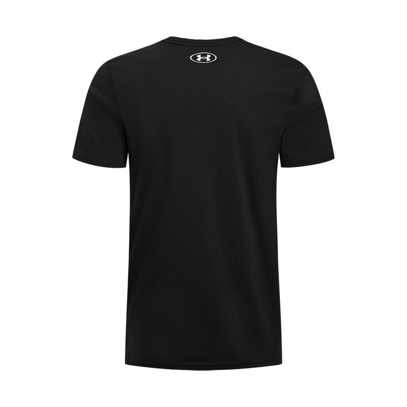 Under Armour Stacked SS25 Fashion Sports Casual Short Sleeve T-Shirt Men T-Shirts Black 6000211-001