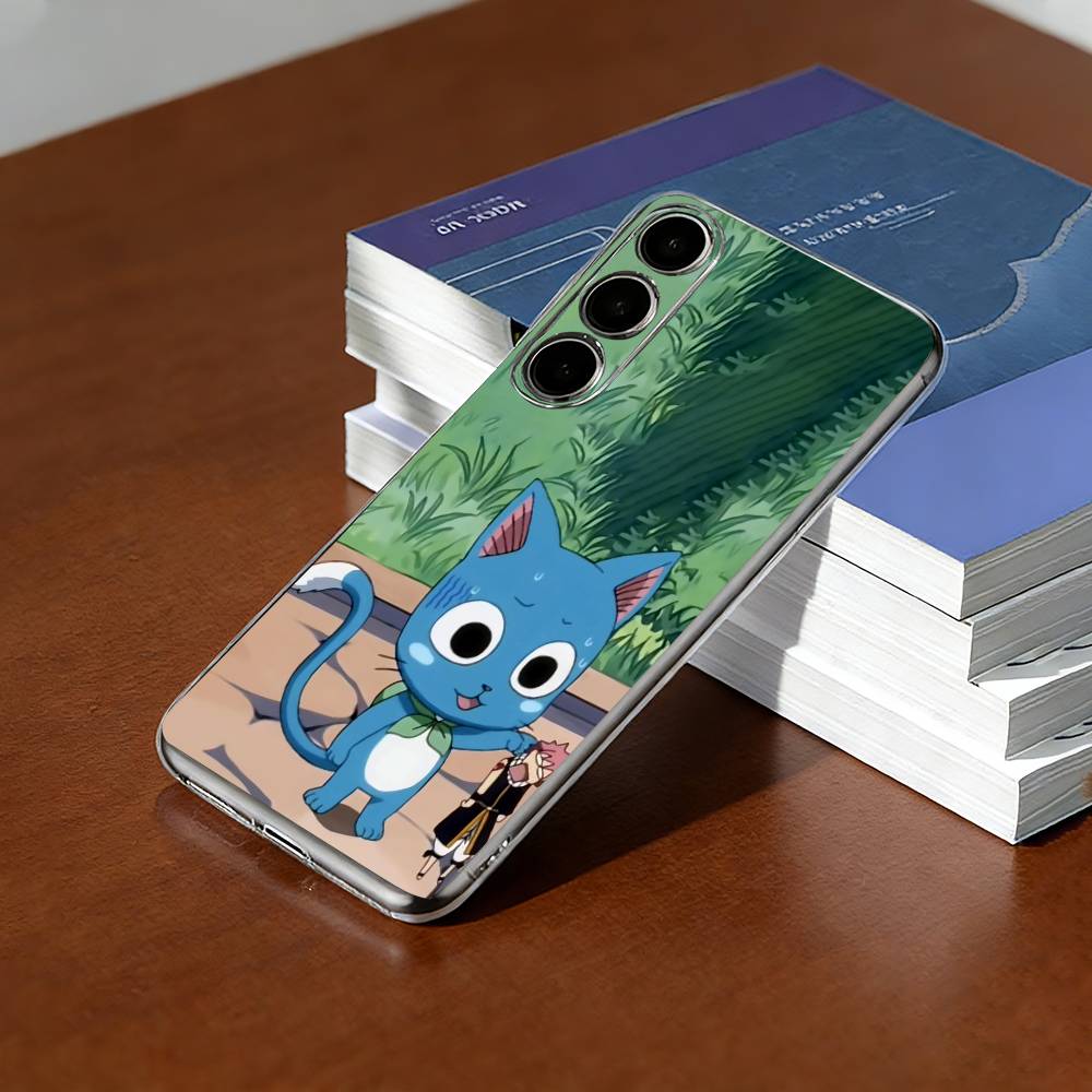 Anime Fairy Tail Happy Phone Case Transparent Silicone Soft For SamsungA10,12,20,21S,30,31,40,50,51,52,70,71 Samsung a70