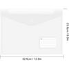 20pcs Plastic Envelopes, Clear Envelopes with Snap Button Closure, Document Folders Letter Size A4 Size File Envelopes with Label Pocket for School