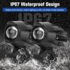 2Pcs LED Motorcycle Spot Light Waterproof Auxiliary Motorcycle Headlight with Mount Brackets Universal Fit for Motorcycles