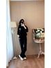 Stylish Korean Plus Velvet Thickened Casual Hoodie Two-Piece Set for Women - Autumn/Winter Chic Slimming Look