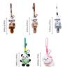 Animals Doll Cartoon Pilot Otter Keychain Keys Accessories Panda Puppy Plush Doll  Students
