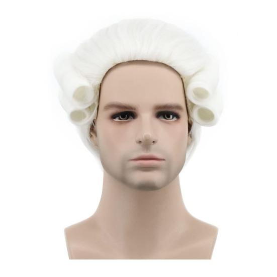 

Парик судьи натуральный вид высокотемпературное волокно мужчины женщины костюм на Хэллоуин косплей