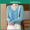 Vneck Knit Soft Wool Sweater Tops Outer Wear Bottoming Shirts For Women
