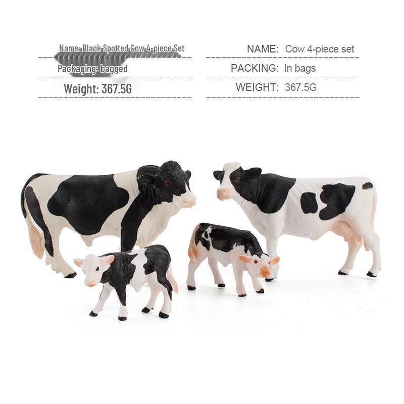 Animal Model Set: Cow, Buffalo, Ox, Rhinoceros, Bison, Bull - Educational Farm Toys for Kids