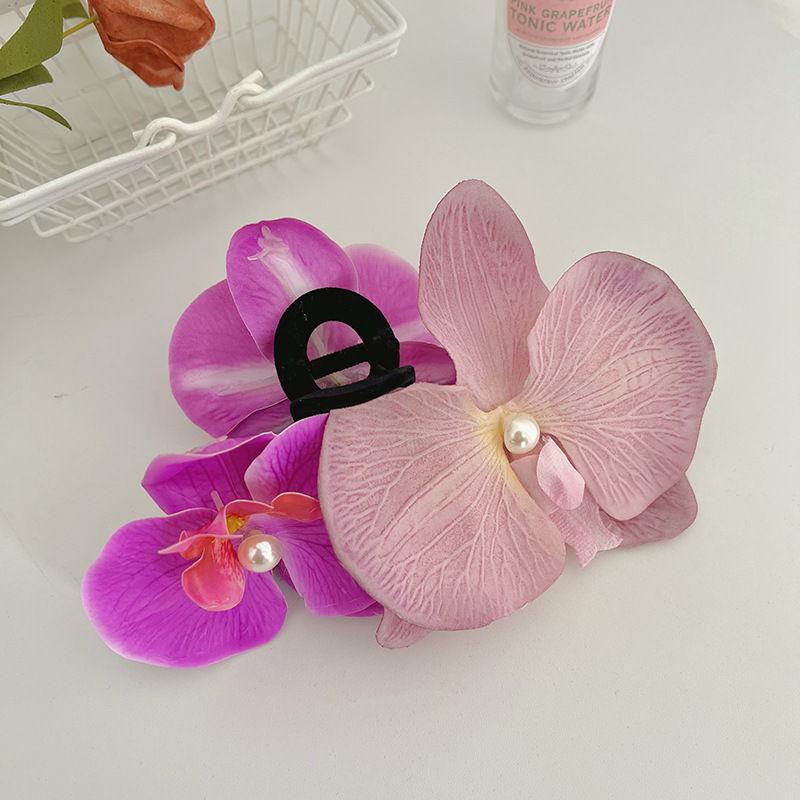Four Seasons Jaw Clip Side Clip Phalaenopsis Sweet Hair Accessories Hair Clip Flower Blooming