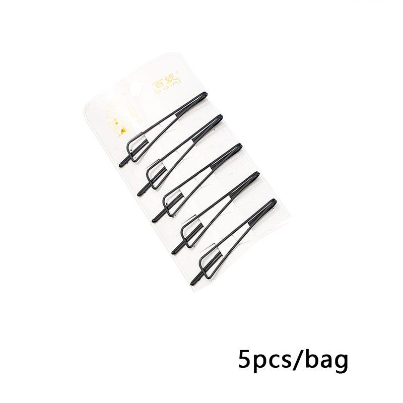 

5 шт./карта, плоские зажимы из сплава, треугольные коготь для волос для женщин, девушек, заколки для макияжа, аксессуары для волос 7x1.3cm чёрный