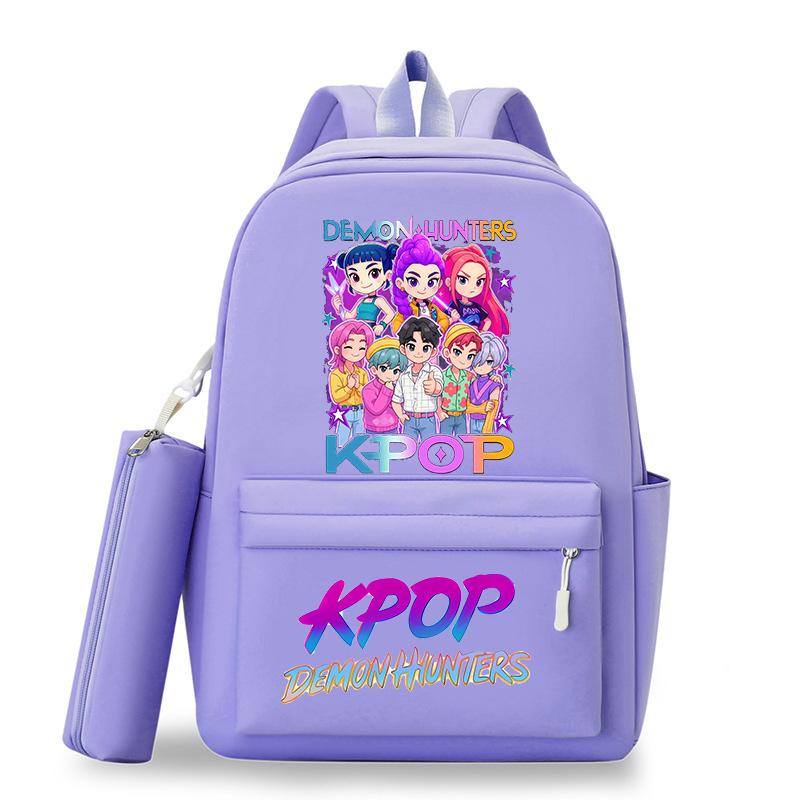 Kpop Demon Hunters Schoolbag Backpack Student Teenager Rucksack Girl Casual Kawaii School Bag Travel Knapsack Mochila Gift for STEM DIY Model Kit 3D