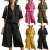 Two Piece Sweatsuit for Women Casual Half Zipper Short Sleeve Tops And Shorts Tracksuits Summer Lounge Outfits with Pockets
