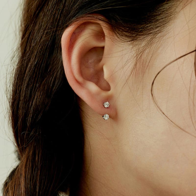 Murmur [925silver]Cubic Earjacket Earrings