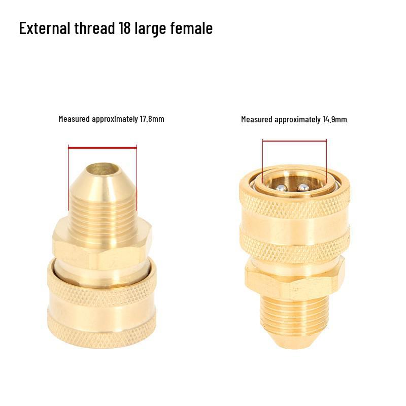 High-Pressure Water Gun Quick Connector for Car Washer, Pipe Cleaning Machine, Copper Accessories