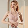 Women High Impact Shockproof Front Zipper Sports Bra For Running Fitness Training