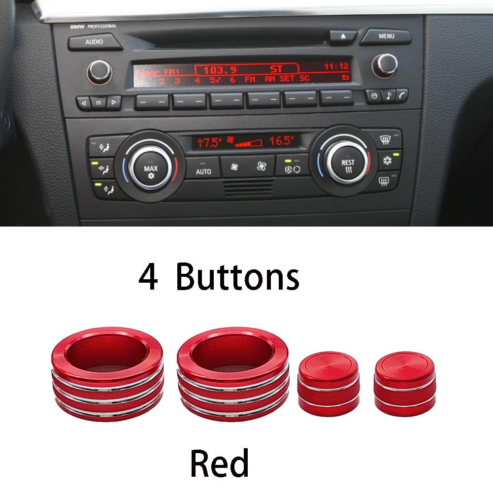 Car Air Conditioning Sound Knob Cover Interior Decoration For BMW 1 Series 2006-2012 E81 E82 E87 E88 ( 3 Or 4 buttons