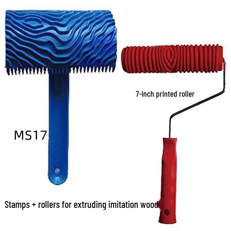 Wood Grain Roller Brush Tool for Imitation Wood Patterns - Rubber Mold for Wall Art