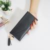 Women's Long Korean-Style Wallet with Heart Pendant and Tassel