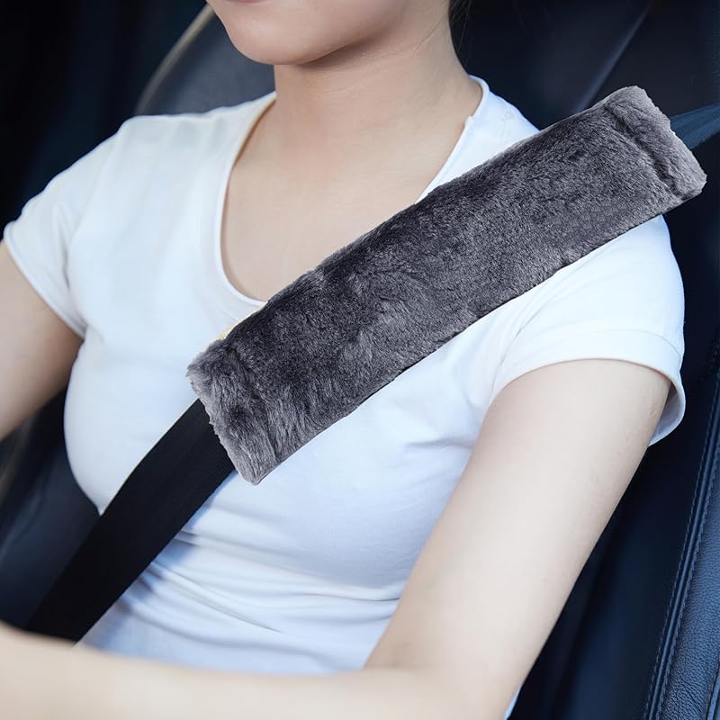 MOONET 2 Packs Car Seatbelt Covers Shoulder Pad For More Comfortable Driving, Universal Seat Belt Cover For Handbag Camera Backpack Straps, Soft Faux