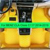 Car Floor Mats for BENZ CLA Class C117 Sedan 2014 2015 2016 2017 2018  Auto Foot Pads Automobile Carpet Cover Interio