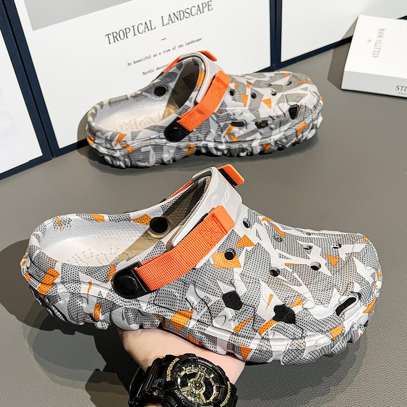 Plus Size 49 Summertime Men Sandal Shoes Clogs Outside Garden Clogs Hole Shoes Male Daily Wear Shoes Water Shoes Comfort Home Soft Slide Shoes
