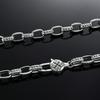 New Six-character Mantra Boys Necklace Silver Long Chinese Style Personality Trendy Men's Retro Jewelry Accessories