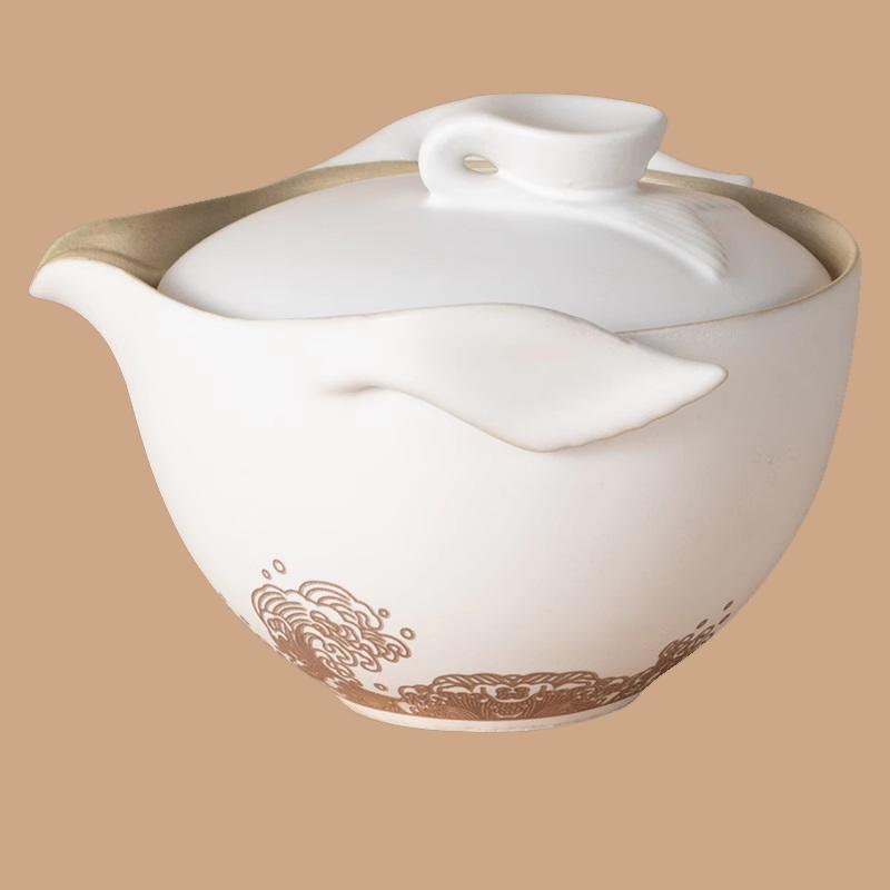 Wanqiantang Kun Black Iron Glaze Travel Tea Set