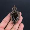 Smoky Topaz Jewelry, Handmade Gemstone Pendant, 999 Copper Wire Wrapped Pendant Antique Jewelry, For Engagement Gift