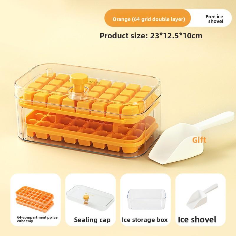 Press The Ice Cube Tray, Ice Cube Mold, Ice Maker, Household Refrigerator Storage Cover, Homemade Ice Box