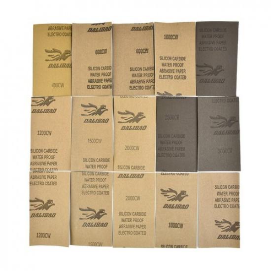 400 600 3000 800 1000 1200 1500 2000 2500 Grit Wet & Dry Sandpaper 15pcs/Set