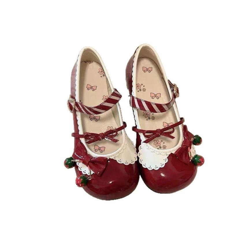 Zapatos Sweet Cute Lolita Women's Leather Shoes 2026 Autumn New Women's Mary Jane Shoes Simple Versatile Women Flat Casual Shoes