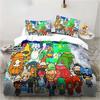 New Game Toca Life World Bedding Set Excavator Sheet King Twin Double Child Bedding Set Mircofiber Or Polyester Duvet Cover Set