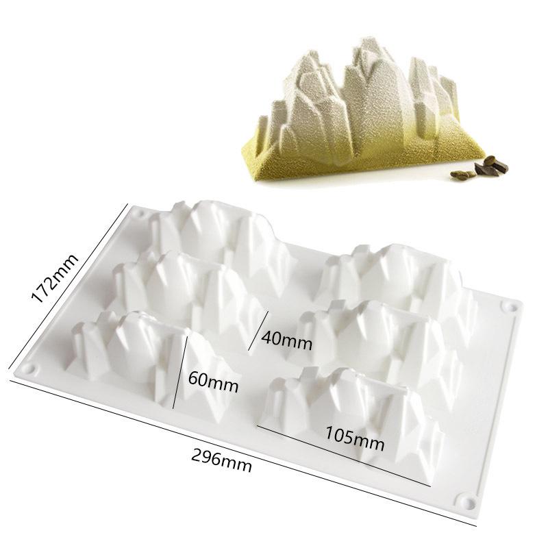 Stampo in Silicone Riutilizzabile per Torta Montagna di Neve, Stampo da Forno Sicuro per Alimenti per Torta Chiffon, Festa con Gelato, Preparazione Dessert