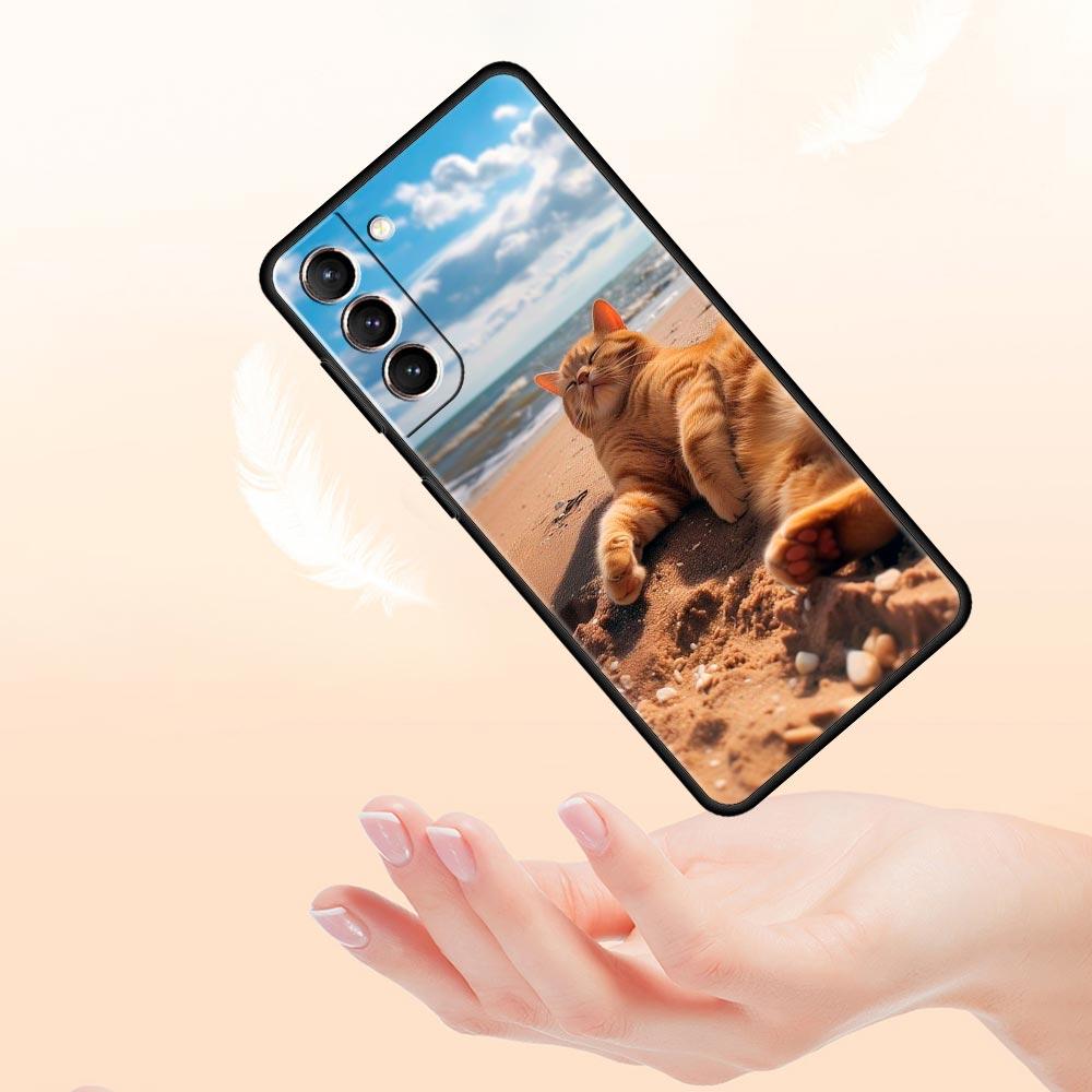 Summer Beach Palm Tree Phone Case For Samsung Galaxy S24 S23 S22 Ultra S20 S21 FE 5G S10 S9 Plus S10E S8 S7 Soft Silicone Cover