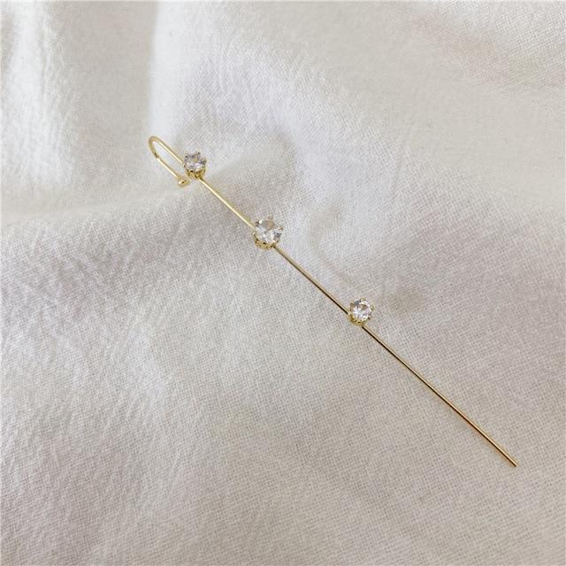 

Новые серьги-гвоздики с крючками для ушей для женщин, диагональные серьги-гвоздики для пирсинга ушной раковины