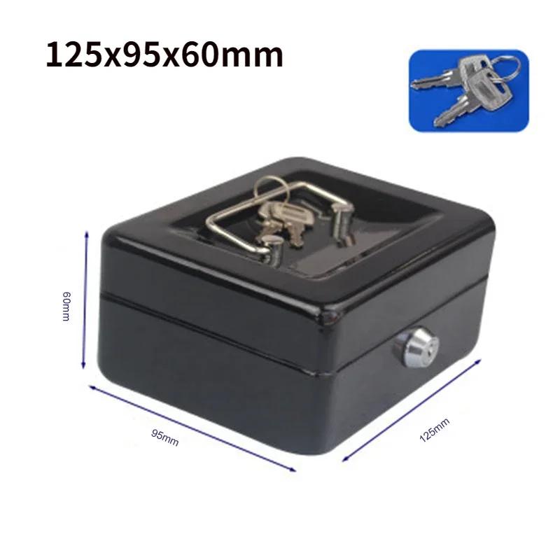 

Cash Box with Money Tray Fire Safe Box with Key Lock Metal Money Box with Slot for Cash Protable Key Safe Box Locker