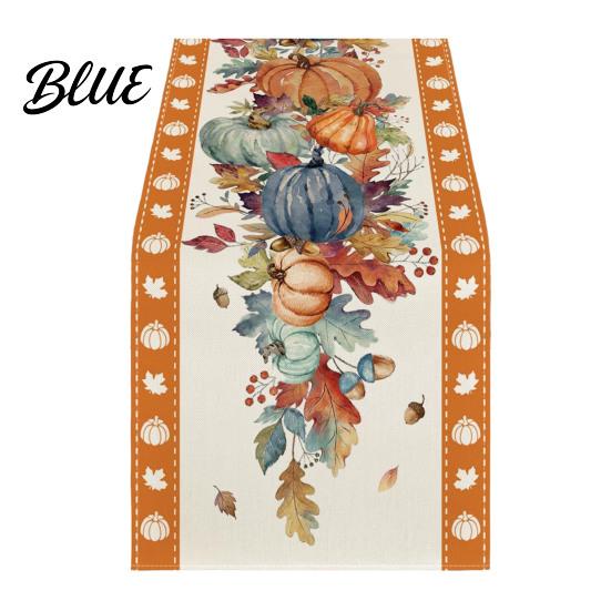 Kitchen Table Runner Print Seasonal Inch Pumpkin Runner 13x72 for Fall Maple Leaf Autumn Festive