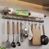 No-Drill Stainless Steel Kitchen Hook Rack