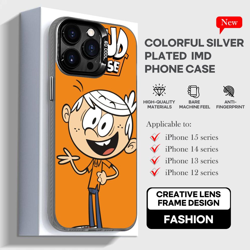 Loud House Movie Lincoln Loud Phone Case Black IMD Colorful Silver Suitable Case for iPhone 17 16 E 15 14 13 12 11 Pro Max