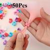 Ballonclips 50er Pack, Mehrfarbige Kunststoff-Befestigungsbänder für Geburtstags-, Hochzeits- & Party-Ballondekoration