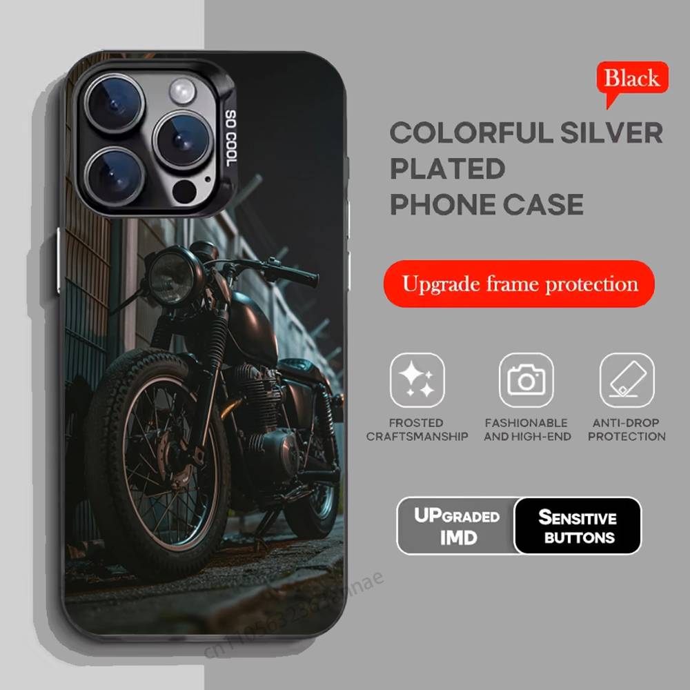 Motorcycle Rider Phone Case for iPhone 15 16 Pro Max Air SE 11 13 Pro 14 Plus 12 11Pro 15Pro Max 16e Cover