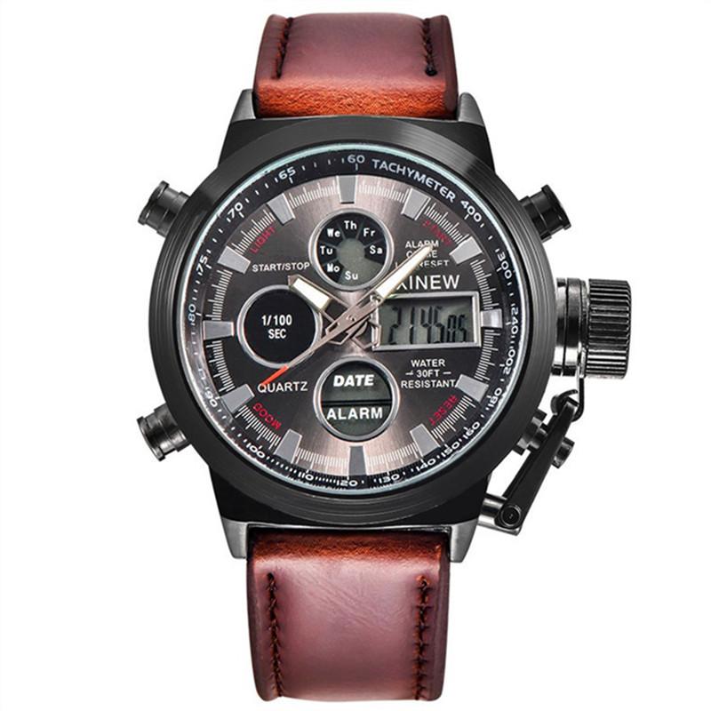 Relogio Masculino Original Big Brand Men Watches Cool Fashion Nylon Band Sport Dual Time Digital Watch Reloj Hombre Montre Homme