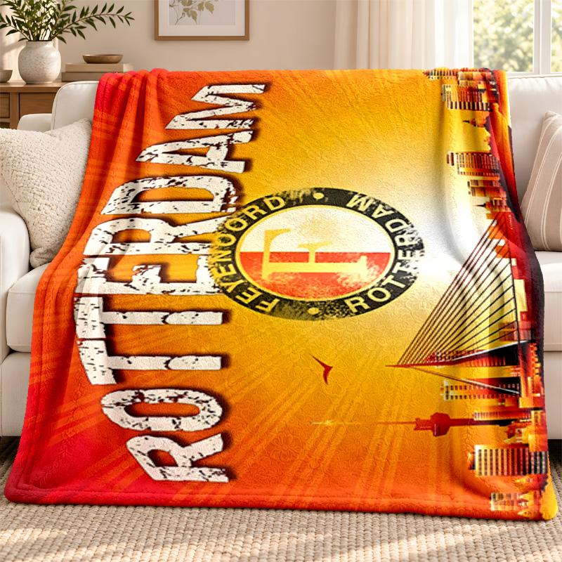 Feyenoord Rotterdam blanket Flannel Blanket Soft Cozy Plush Throw for Sofa Bed Lightweight Home Decoration Outdoor camping