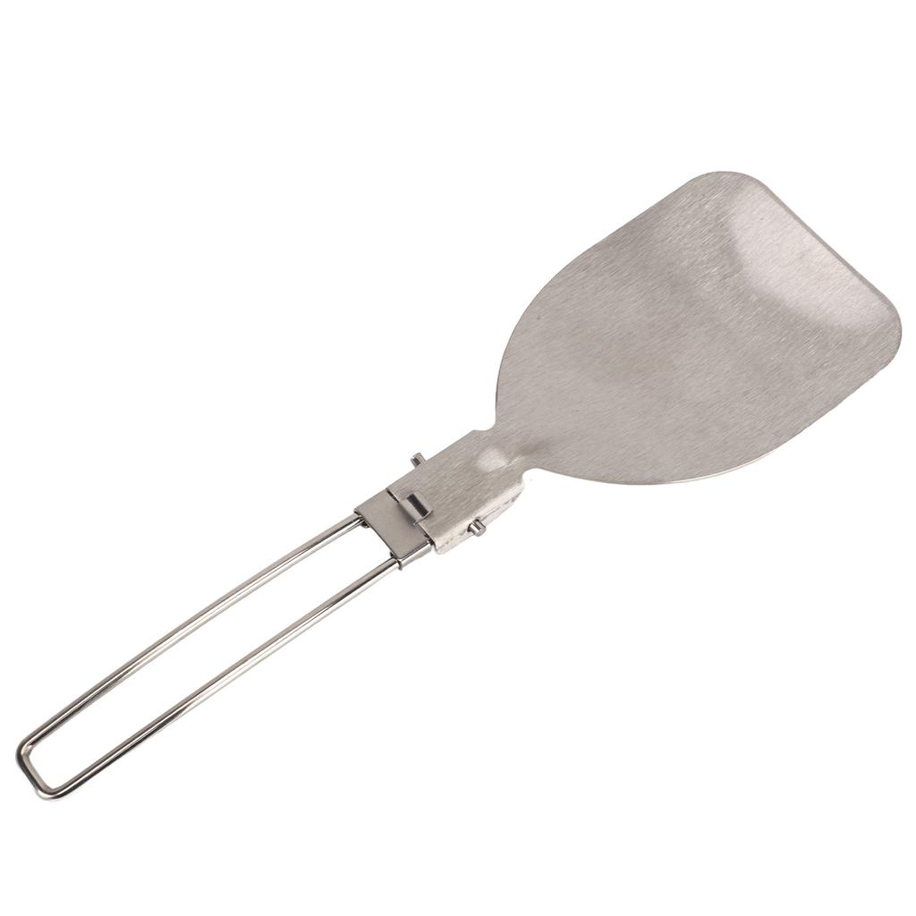 Stainless Steel Folding Spatula Latch Design Lightweight Portable Folding Food Spatula for Outdoor