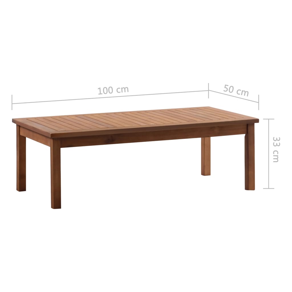 4 Piece Garden Lounge Set Solid Acacia Wood