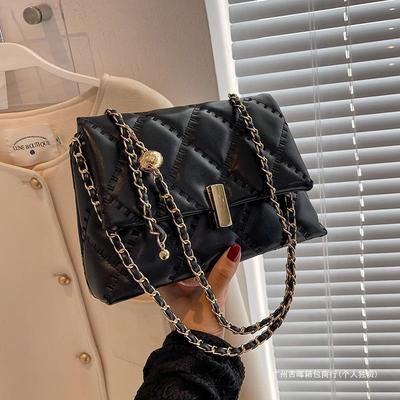Borsa da Donna Design di Nicchia Tendenza Moda Texture Catena Tutto a Tracolla Piccola Borsa Quadrata