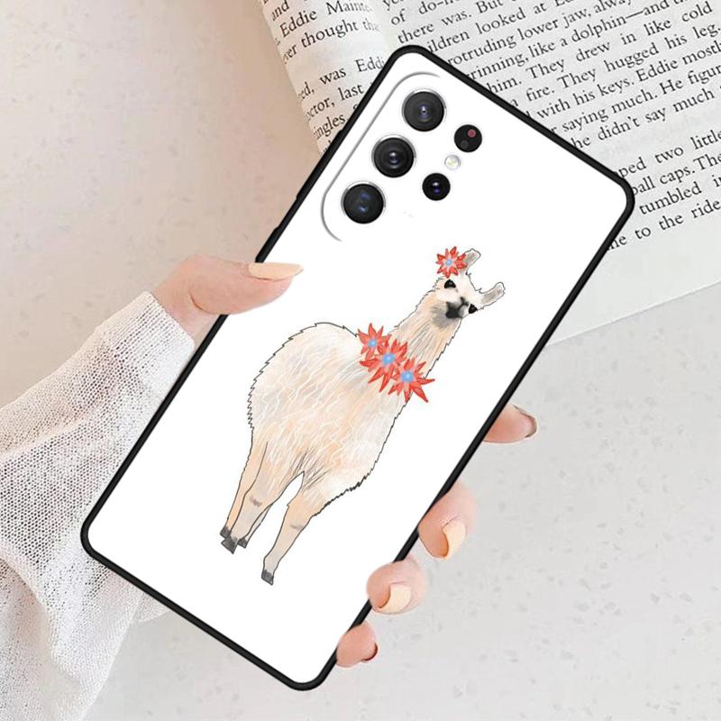 Llama Alpaca Pattern Phone Case For Samsung Galaxy S25 S23 S30 S21 S20 FE S24 S22 Note 10 20 S8 Plus Ultra Lite