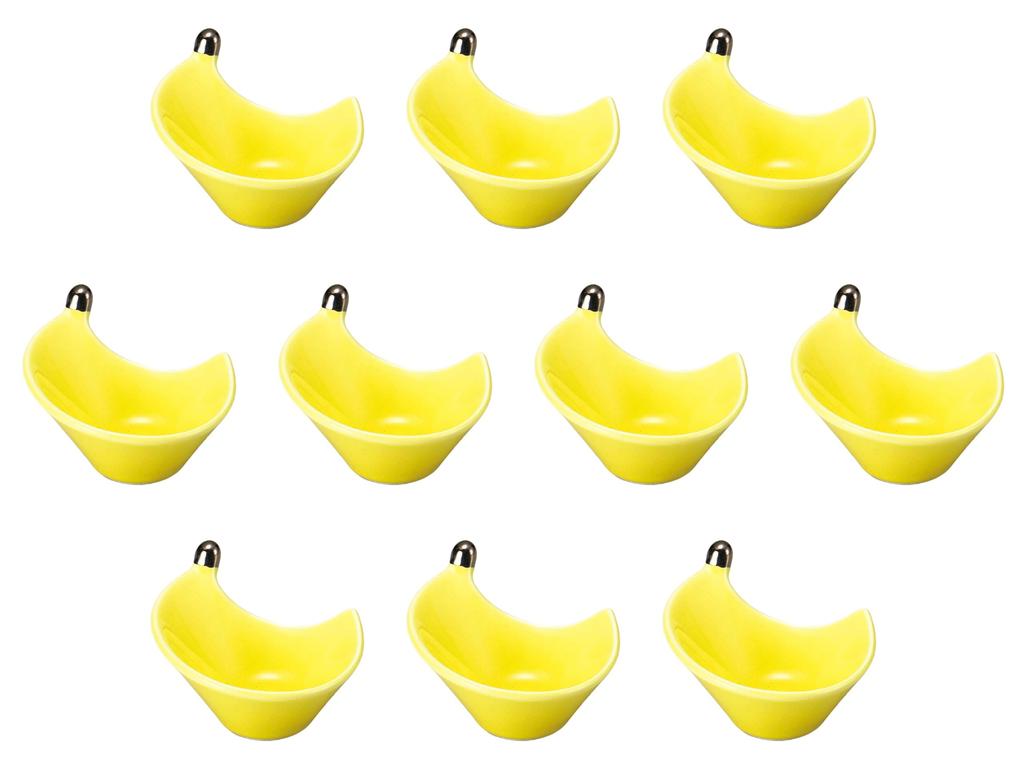 Set of 10 Platinum Delicacies X 6 X Delicacies Setomonohonpo Drop-Shaped (Yellow) [7 4.5 Cm]