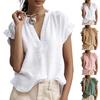 Womens Spring Tops Casual V Neck Short Sleeve Summer Shirts for Women Lightweight Loose Fit Blouse Womens Summer T Shirts Dressy Tops for Women